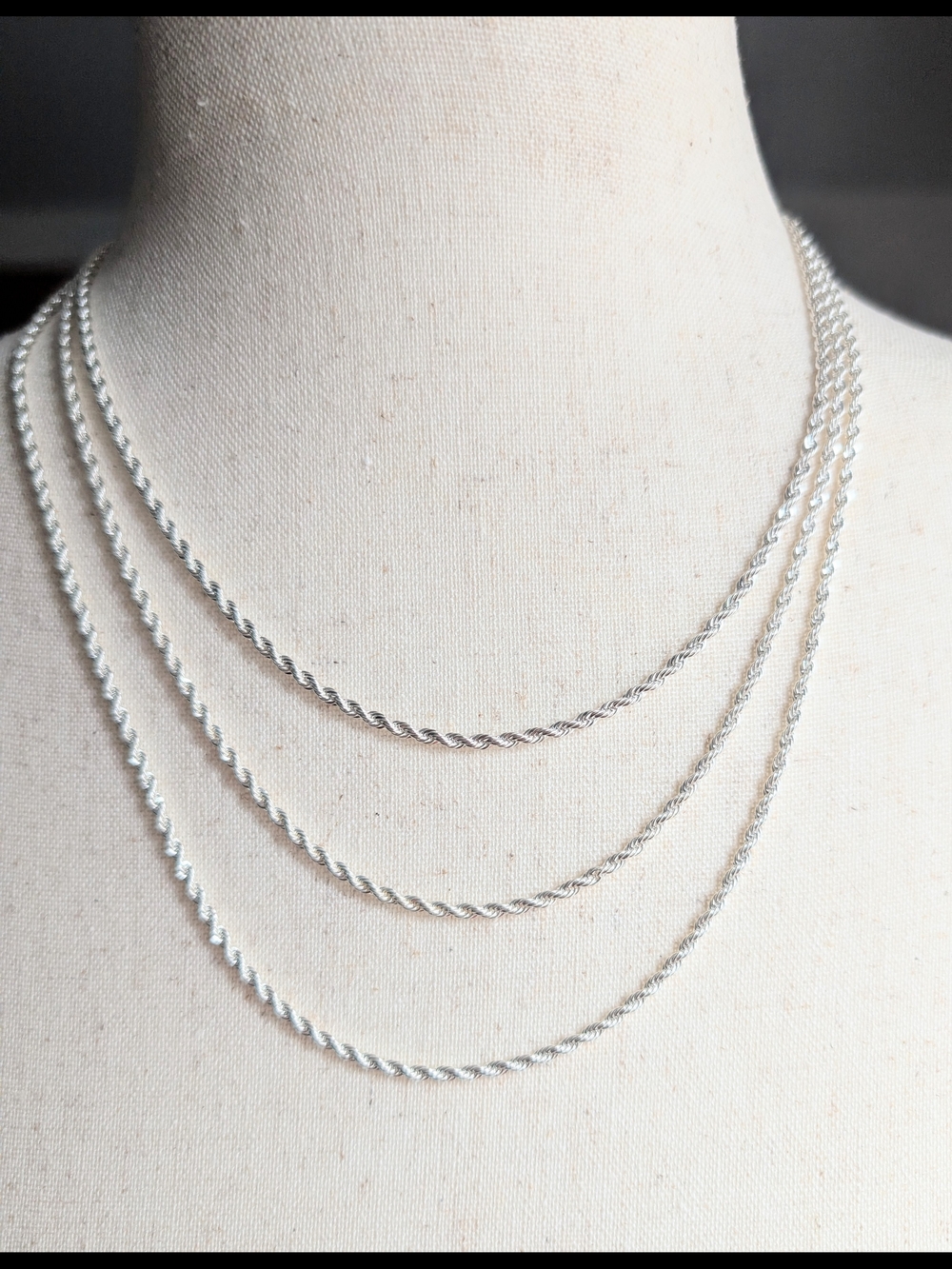 3 Silver Necklaces - Wear Together or Separately